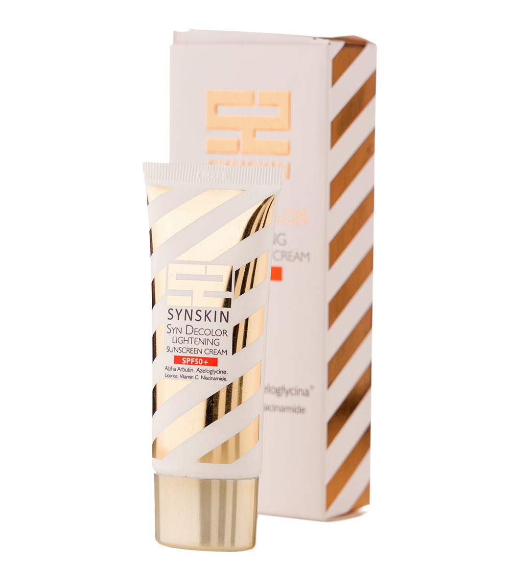 ژل کرم ضد آفتاب روشن کننده پوست ساین دیکالر دارای spf50 حجم 40 گرم ساین اسکین