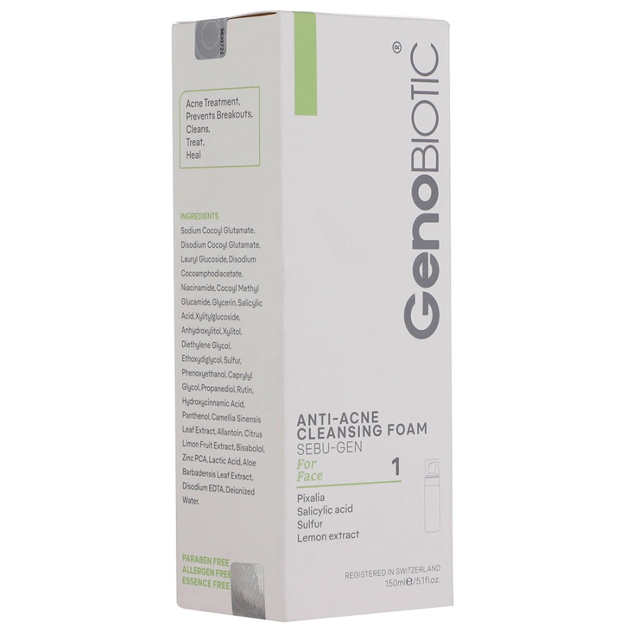 فوم شستشو پوست چرب و آکنه دار ژنوبایوتیک 150ml